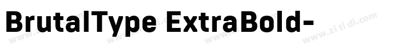 BrutalType ExtraBold字体转换